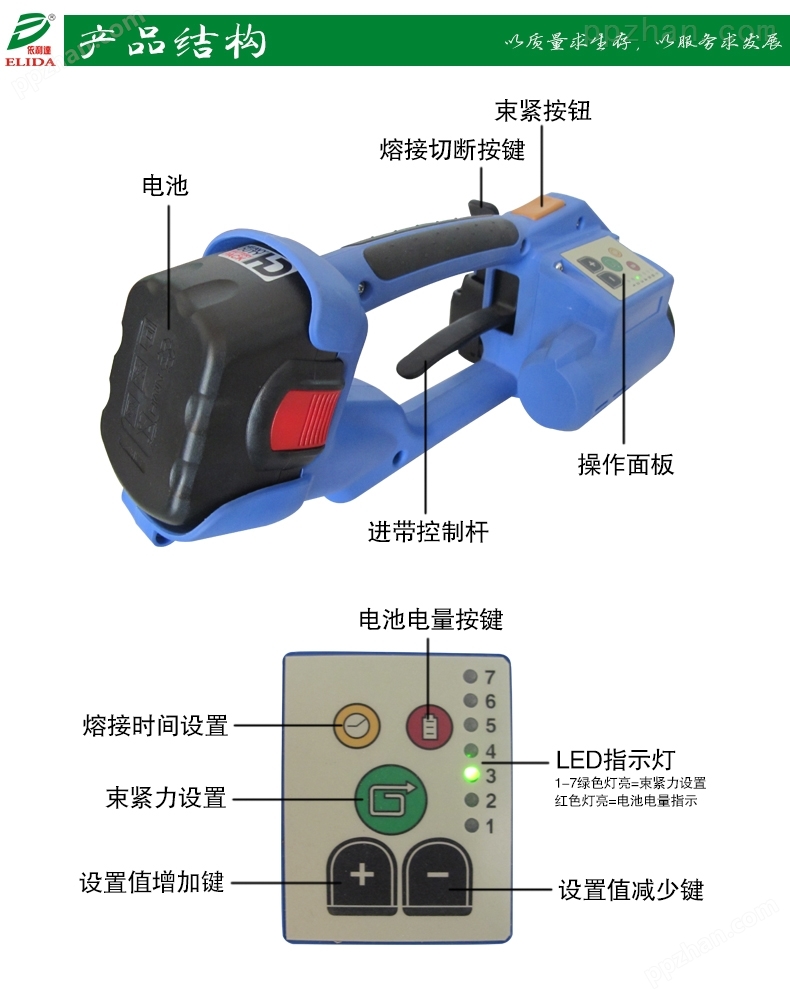 潮州充电式PET打包机增城手持式捆扎机功效